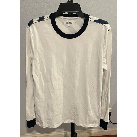 FREEMANS LINES BLUE LONG SLEEVE TEE SZ SMALL - Picture 1 of 3